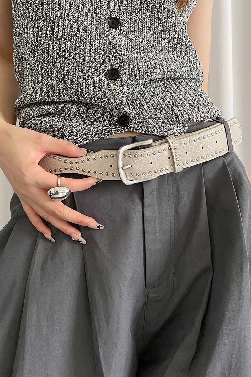 Studded Buckle Waist Belt