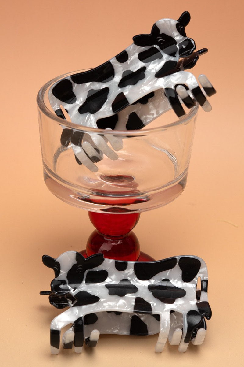 Cow Print Acrylic Claw Hair Clip