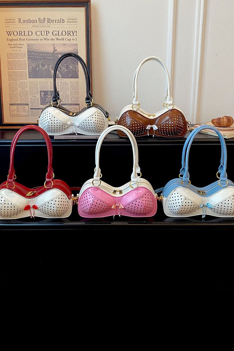 Polka Dot Bow Shoulder Bag