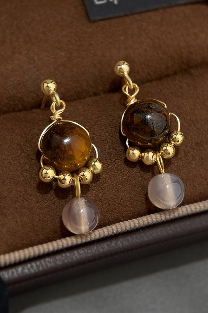 Vintage Beaded Drop Earrings